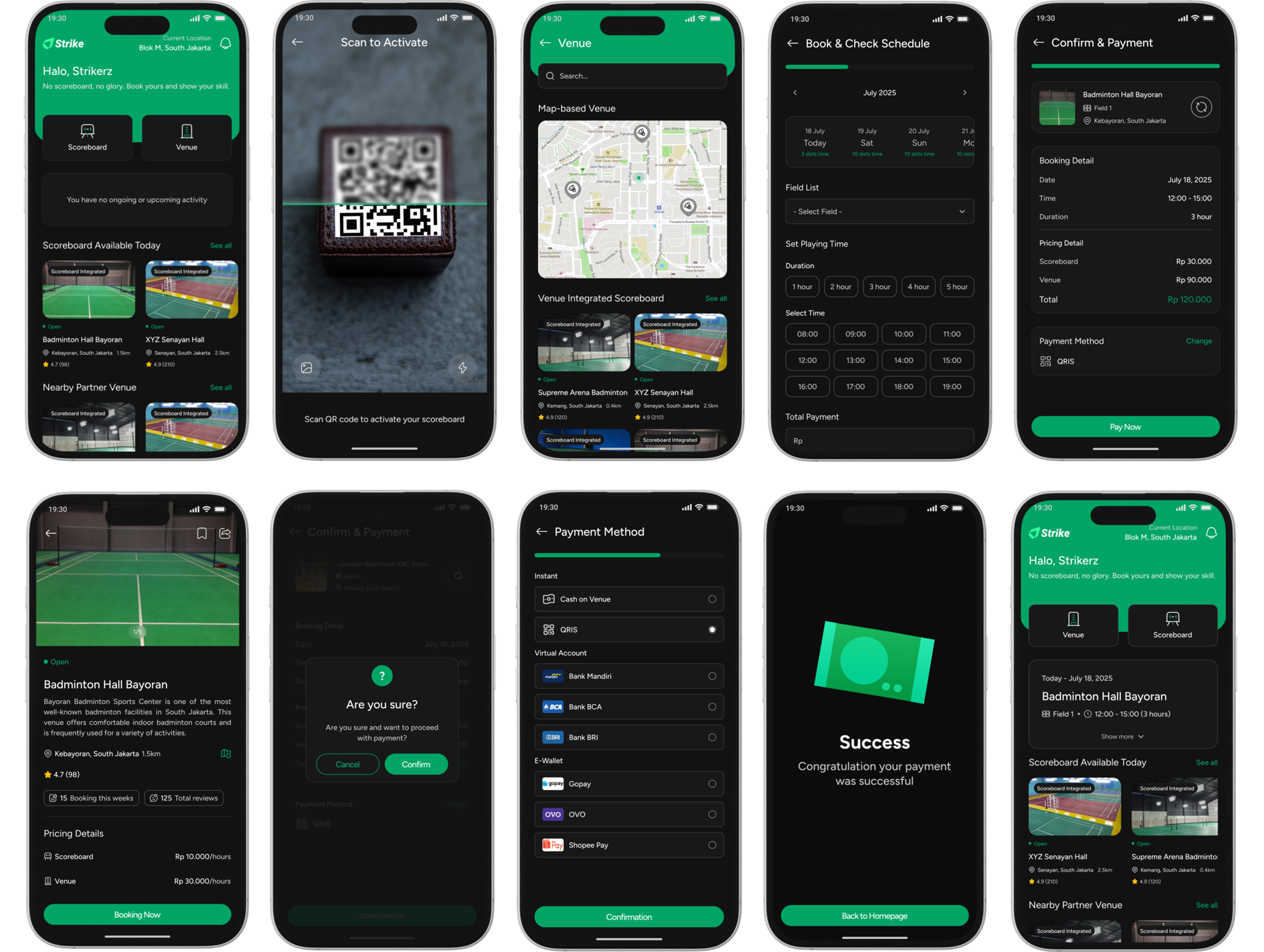 Strike App Mockups